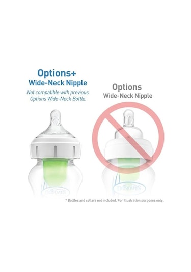 Dr Brown'S Y Kesim Geniş Ağız Silikon Options+ Biberon Emziği