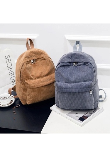 Zyzqstore Yeni Moda Kadın Kadife Sırt Çantası, Kolej Kullanımı, Çok Renkli Seçenekler Çok Renkli