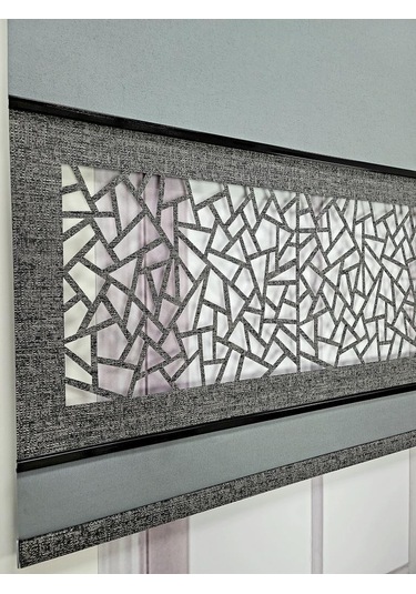 Yeni Nesil Çift Renk Lazer Stor Perde Mat Kalın Kumaşlı Renk Seçenekli Antrasit