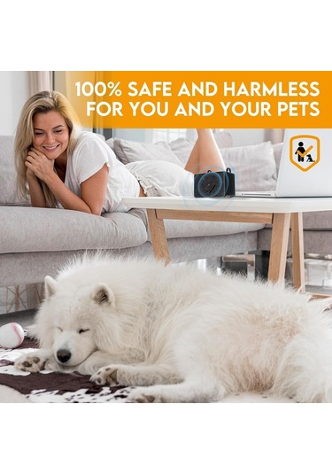 Y28826b Ultrasonik Köpek Kovucu Taşınabilir Köpek Eğitim Kabuğu Siyah