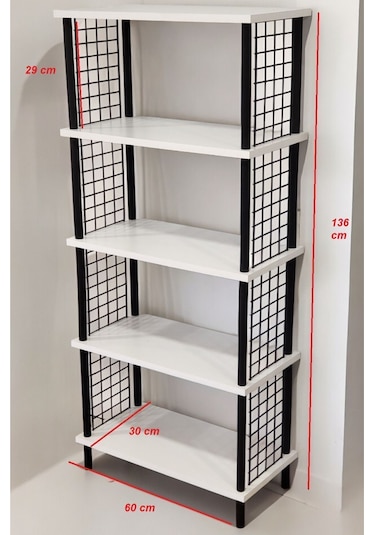 Kitap Yuvası 5 Raflı Geniş Kitaplık Ayakkabılık Banyo Düzenleyici Klasörlük Dekoratif Mutfak Rafı Beyaz Kitap Yuvası 5 Raflı Geniş Kitaplık Ayakkabılık Banyo Düzenleyici Klasörlük Dekoratif Mutfak Rafı Beyaz