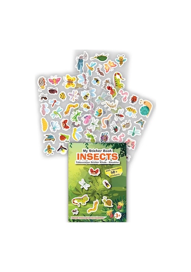 My Sticker Book '' Insects'' , Tükenmeyen Sticker Kitabı Böcekler