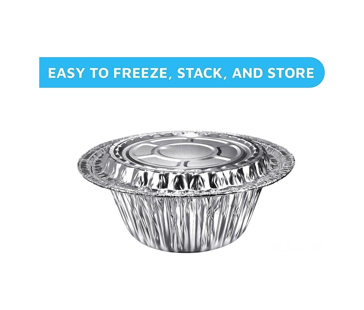 Hombey 9 İnç Fda Onaylı Alüminyum Folyo Tepsiler, Hava Fritözü İçin, 50 Adet, Yüksek Sıcaklığa Dayanıklı, Ev Kullanıma Uygun Gümüş