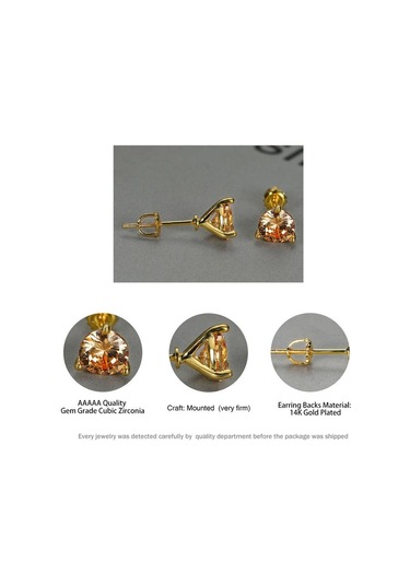 Pembe Zarif 1.25ct Birthstone Martini Saplama Küpe 18 K Altın Yuvarlak Kesim Spiral Saplama Küpe Kadınlar Için Doğa Taş Düğün Güzel Takı