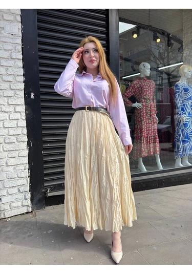 Kraş Etek Krem Krem