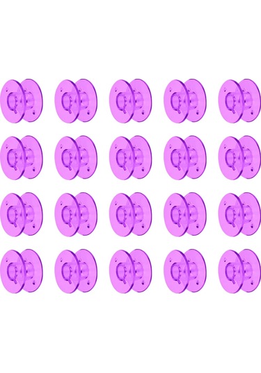 Plastik Şeffaf Renkli Dikiş Makinesi Makaralar Ev Dikiş Aracı Dikiş Makinesi Purple 10 Pcs