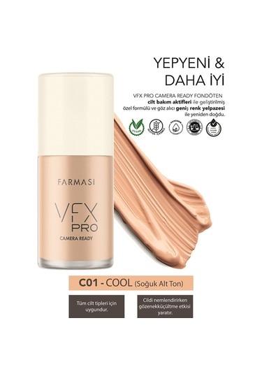Farmasi Vfx Pro Fondöten 01 Cool Ivory