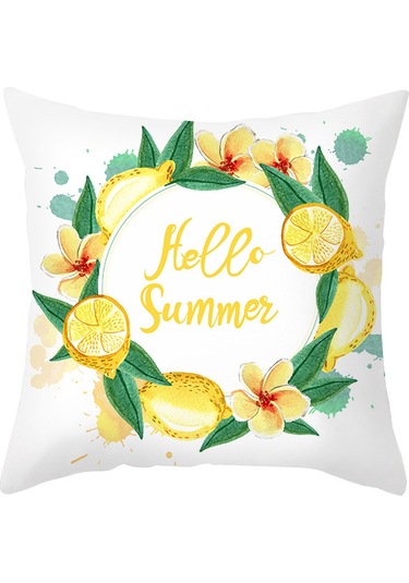 Yeni Sade Tarzda Baskılı Yastık Kılıfı No.59 Ekru