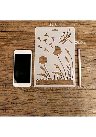 Aubyhe Ployester 14 Numara Çizim Åžablonu - Renkli Desenler İã İn El Åžekilli Åžablon, Albã¼m Ve El Defteri Yapä M Aracä