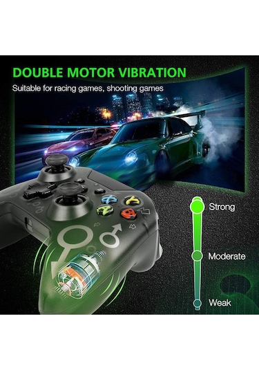 N-1 Kablosuz Titreşimli Oyun Kolu 2.4G X-One/Pc/Ps3/Xsx Uyumlu