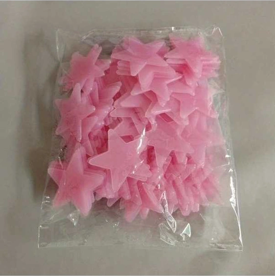 Trendooze Cloud011 100 Adet Kırmızı Işıldayan Yıldız Duvar Dekoru Yatak Odası Ve Oturma Odası Kırmızı Kırmızı