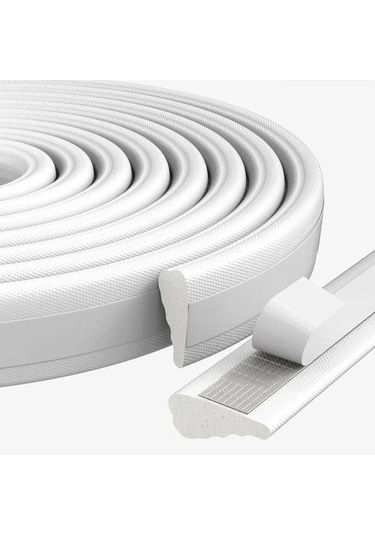 5m Beyaz Kaplama Kapı Ve Pencere Contaları Kama Hava Sıyırma Sızdırmazlık White 1m Diğer