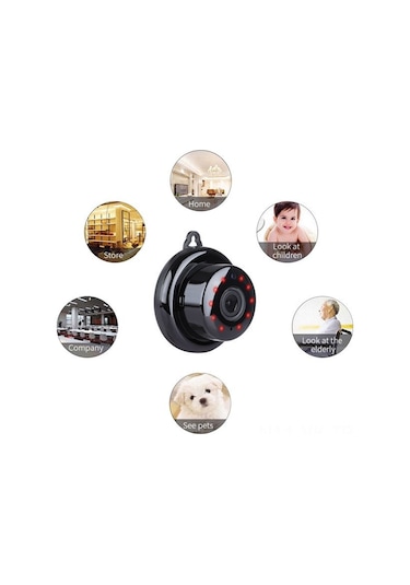 Vkemall Ev Güvenliği İçin Kablosuz Wifi Ip Kamera - 1080p Hd Gündüz/gece Görüşü, İki Yönlü Ses, Hareket Algılama, Uzak Erişim