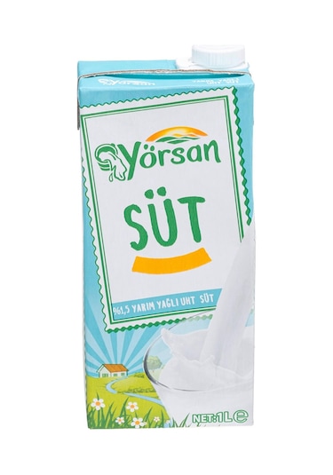 Yörsan %1,5 Yarım Yağlı Süt 1 Lt X 6 Adet