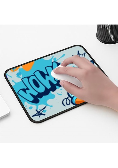 Wow Köpek Balığı Shark Tasarımlı 33x28 Cm Mousepad Kaymaz Taban Rahat Konforlu Mouse Pad