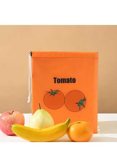 Suntek Alışveriş İçin Alüminyum Folyo Astarlı Bağcıklı Turuncu