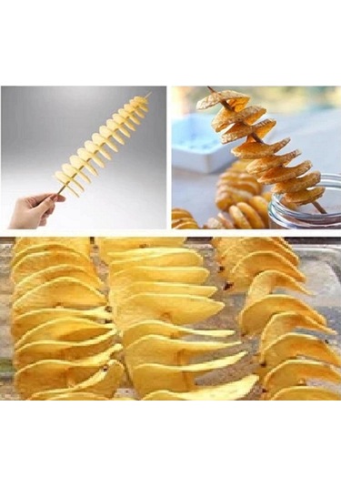 Büro Ev Ofis Mutfağı İçin Çevirmeli Spiral Patates Dilimleyici Aparat Diğer