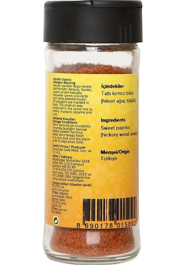 Hayfene Tütsülenmiş Tatlı Kırmızı Biber 45 G