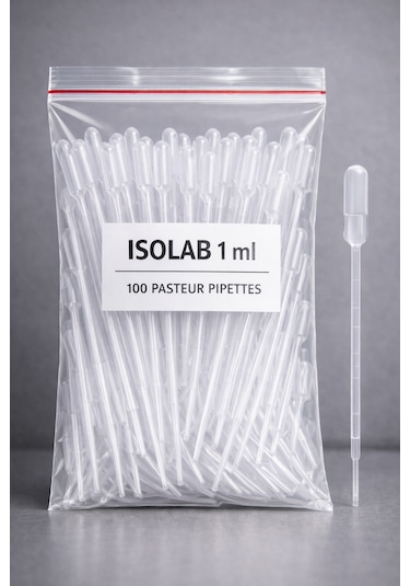 Pastör Pipet 1 Ml - 100 Adet - Plastik Damlalık Polietilen