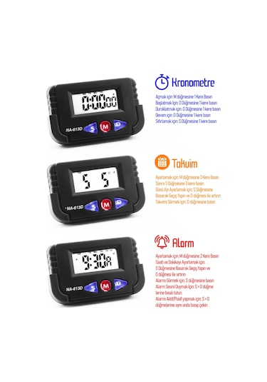 2li Set Şarjlı Masa Lambası + Kronometreli Öğrenci Saati Renk Ayarlı Ders Çalışma Okuma Lambası Q108 Beyaz