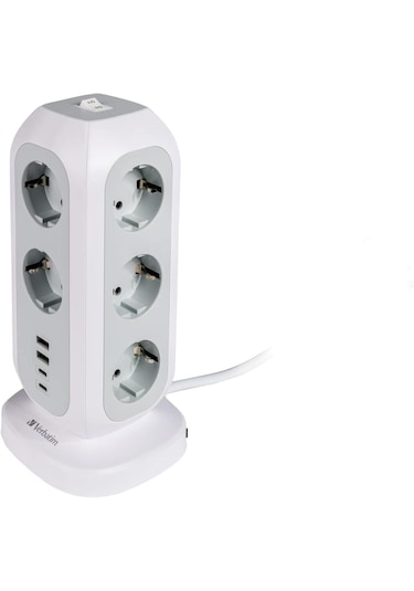Verbatim 49547-489 Eupt-01 Eu Power Tower 11 Ac Wıth 2 X Usb-c /