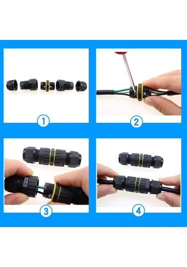 Suofeng Ip68 Su Geçirmez Kablolu Bağlayıcı, Dış Mekan Uyumlu, Ew-m16-3p 3.5-7mm , 17.5a, -40 C/+105 C, Pa66 Ve Bakır Malzeme