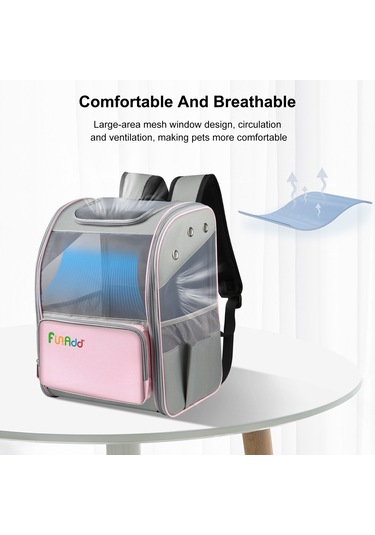 Funadd Fold Nefes Alabilen Pet Sırt Çantası Outdoor Omuzlar Kedi Çantası Pembe