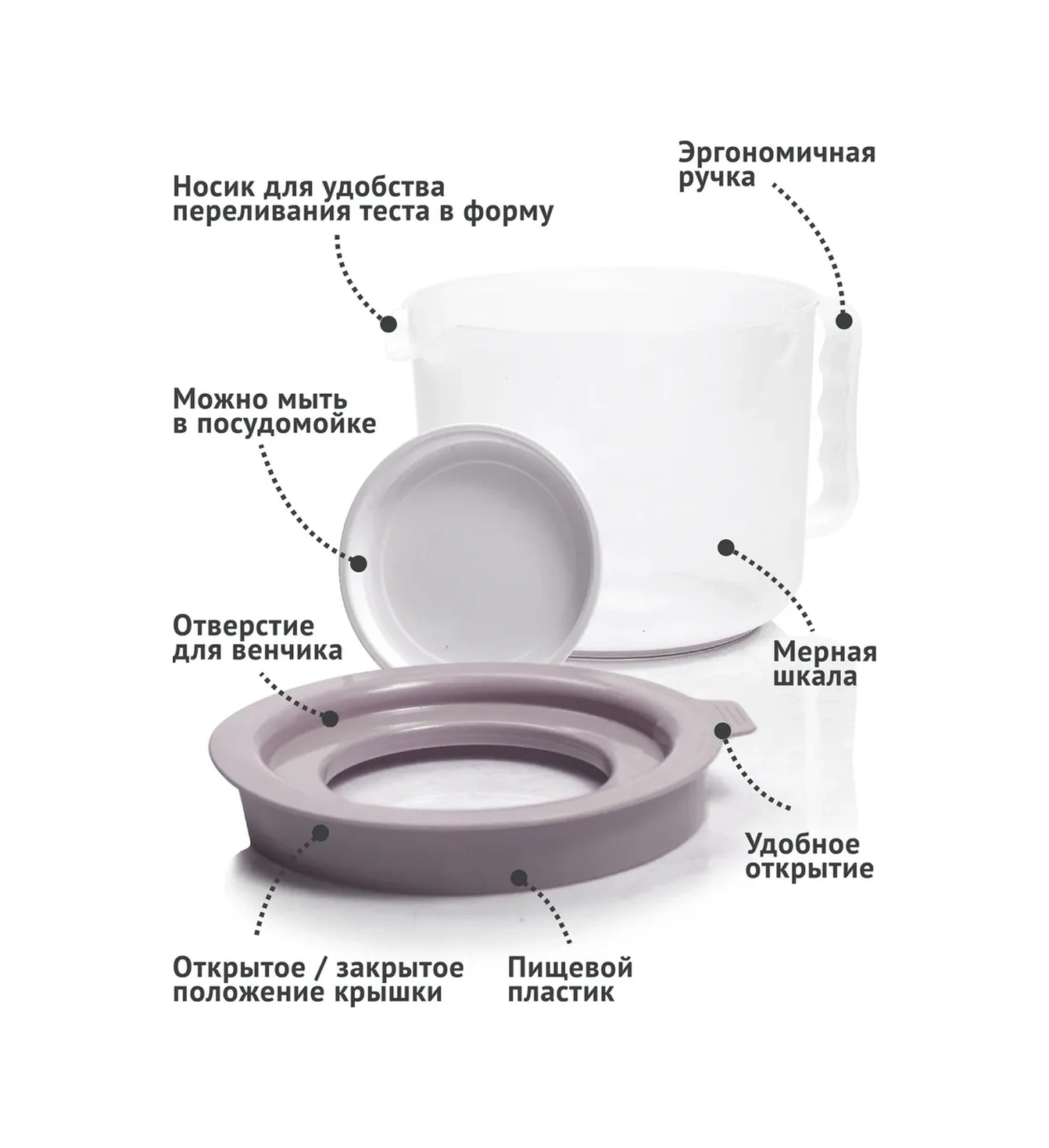 Polimerbyt Mikser Kabı 2 L 270498659 Beyaz