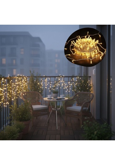 Buffer Günışığı Renk 5 Farklı Işık Modlu 10 Metre Eklemeli Dekor Boncuk Model Dekoratif Led Gün Işığı