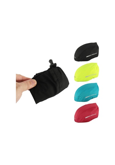 Arsuxeo Siyah Su Geçirmez Yansıtıcı Şerit Ile Bisiklet Kask Kapak Y11547b Siyah