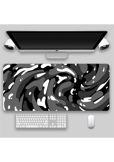 Oyuncu Mouse Pad'i, Dikişli Kenarlı 900x400x3mm Ekstra Büyük Mouse Pad, Büyük Ağır Kalın Rahat Katlanabilir Yıkanabilir Mat