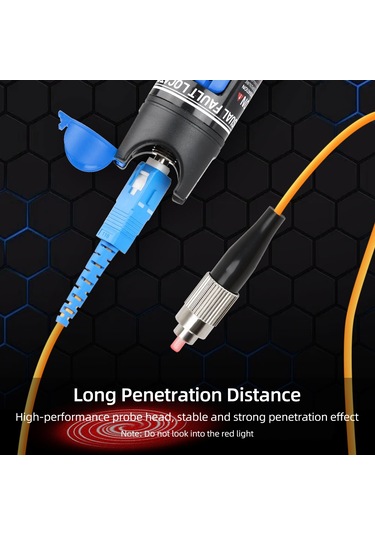 Springsun 650nm Kırmızı Işık Kaynağı Fiber Optik Test Aleti 2.5mm Fc/sc/st Arayüzü - Pil Dahil Değil