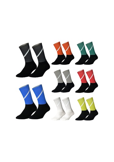 Lemestar Gece Bisikletçilik Ve Koşu İçin Yüksek Yansıtıcı Orta Bilek Çorabı - Antipatlama, Ter Emici, Nylon Spor Çorap Unisex Dh-31x