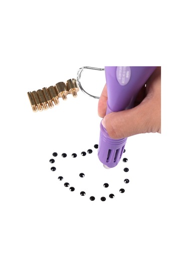 Ximistore9 7'li Taş Yapıştırma Makinesi - Kumaş Ve Çantalara Taş Dizme Aleti - Mor Renk