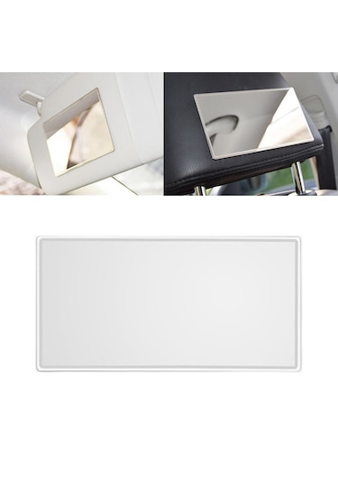 Sones Taşınabilir Araç Güneşliği Makyaj Aynası Paslanmaz Çelik Makyaj Aynası, Boyut: 110 X 65mm