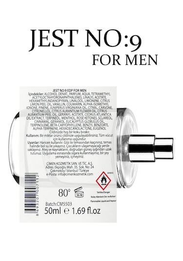 Jest No:9 Edp For Men