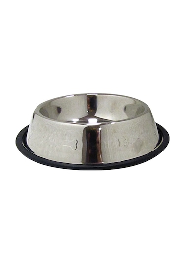 Pati Desenli 30 CM 64 Oz Çelik Köpek Mama Kabı