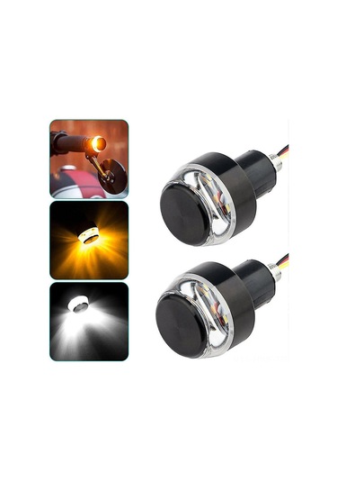 Honmex Motorcycle Işık Seti 2 Adet: Fren Ve Sinyal Işığı Birleşik, Yüksek Parlaklık Led, Su Geçirmez Abs Malzeme Beyaz-sarı