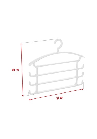 Beyaz Pantolon Askısı & Dolap Düzenleyici Askı Beyaz