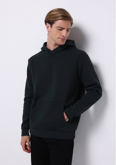 Colins Regular Fit Erkek Yeşil Sweatshirt Cl1076340 Q1.v2 Gre Koyu Yeşil