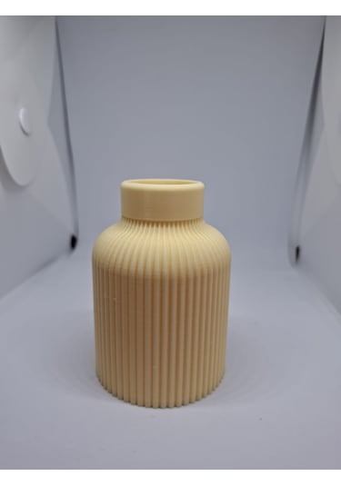 Dekoratif Mini Bohem Vazo- 5 Cm Krem