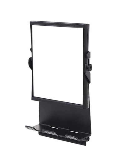 Banyo Siyah Saç Kesimi Makyaj Aynası - Buhar Geçirmez, Süspansiyonlu, Delik Açmadan, Çanta Kancalı A1346700-02 Siyah Siyah