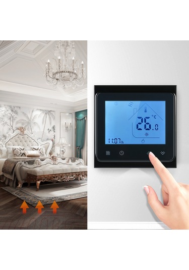 Padalink 16a Sıcaklık Kontrol Cihazı Bht-002gb Siyah: Zamanlama Özellikli, Lcd Ekranlı, Enerji Tasarruflu Zemin Isıtma Termostati