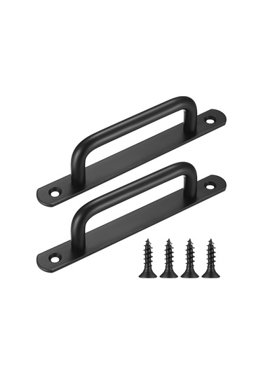 Paslanmaz Çelik Sürgülü Kapı Kolları 160 Mm Siyah Dolap Ahır Kapısı Donanımı B