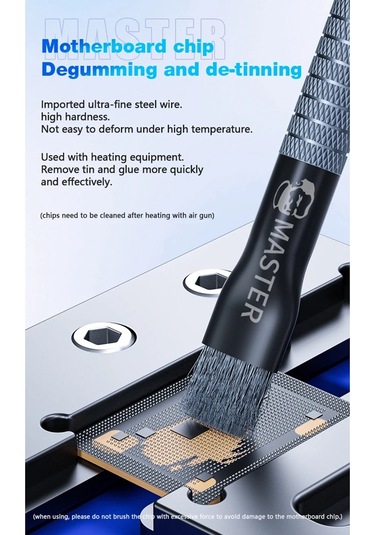 Xurunkeji Mechanıc Anakart Temizleme Fırçası Toz Temizleme Cep Telefonu Çipi Teneke Yapıştırıcı Çıkarma Çift Başlı Fırça