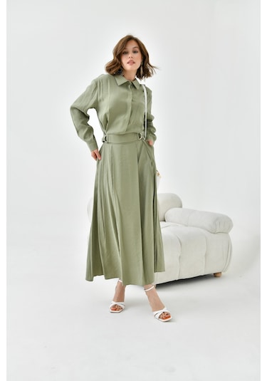 Ftz Women Kadın Modal Etekli Takım Haki 30714-haki Haki