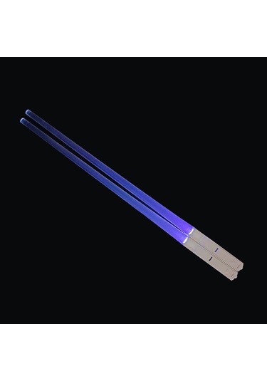 Chopssticks Led Işıklı Yemek Çubukları Ve Sofra Takımı Çift Mor