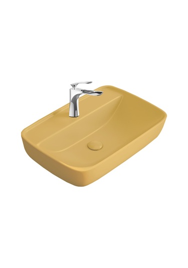 Paluci Enzo Matt Ocher Yellow Çanak Lavabo