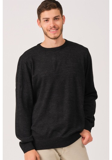 V0091 Dewberry Erkek Battal Oversıze Kazak-antrasit Antrasit