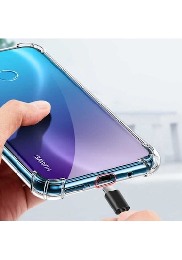 Huawei P40 Lite E Kılıf Zore Nitro Anti Shock Silikon Renksiz